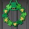 St. Patrick's Day Shamrock Door Wreath Shamrocks Wooden Hanging Sign Lucky Irish Ornament Wood Wreath
